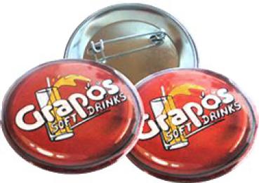 Button "Grapos Softdrinks", Dm 55 mm